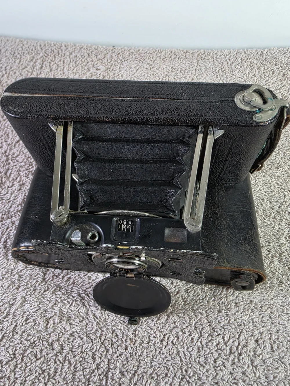 Vintage Ansco V.P. No. 2 Folding Camera in Black - Classic Film Camera